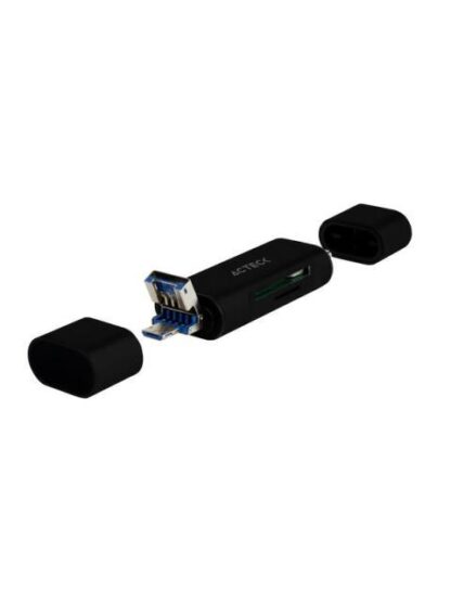 ACTECK LECTOR DE MEMORIA DH450 MICROSD USB A-C NEGRO - Image 3