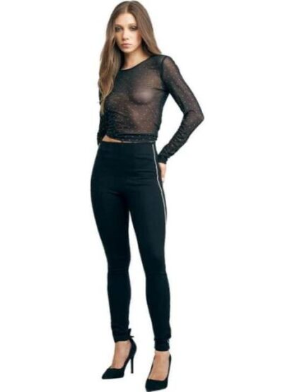 LEGGINGS CON PEDRERIA NEGRO HOLLY LAND