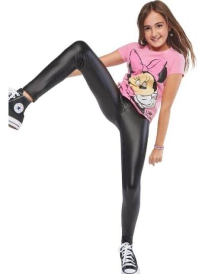 LEGGINGS EFECTO PIEL NEGRO HOLLY LAND KIDS