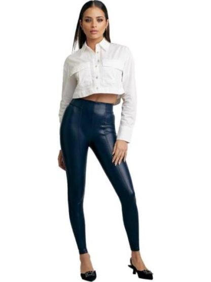 LEGGINGS EFECTO PIEL AZUL MARINO HOLLY LAND - Image 2