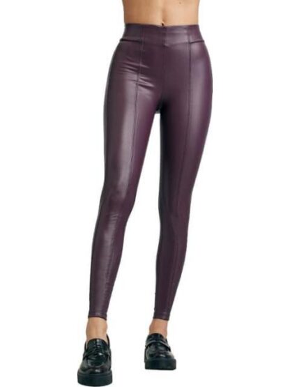 LEGGINGS EFECTO PIEL VINO HOLLY LAND - Image 2