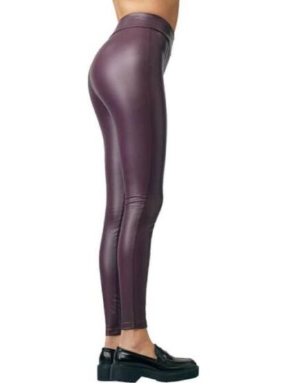LEGGINGS EFECTO PIEL VINO HOLLY LAND - Image 3
