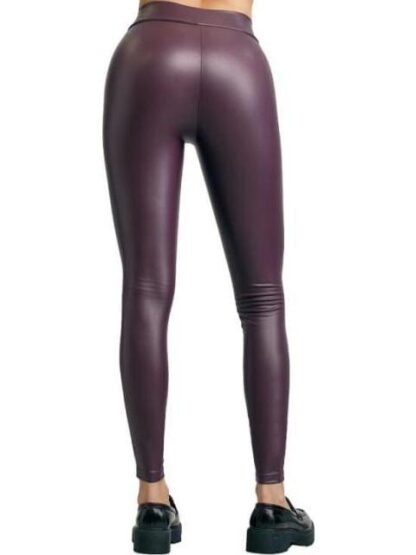 LEGGINGS EFECTO PIEL VINO HOLLY LAND - Image 5