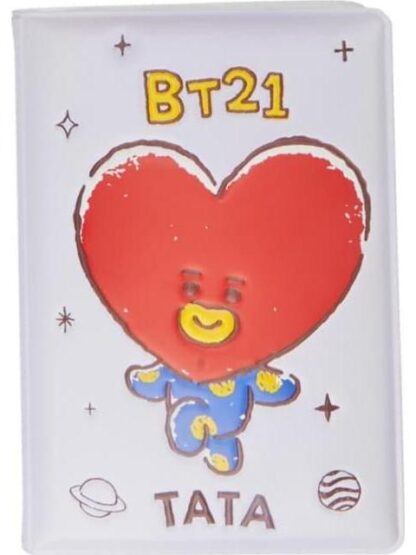 LIBRETA CON STICKERS TATA LILA BT21