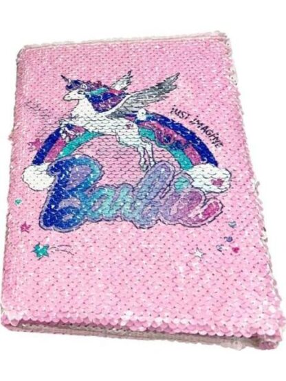 LIBRETA DE LENTEJUELA REVERSIBLE ROSA BARBIE