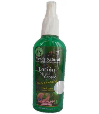 LOCION PARA EL CABELLO VERDE NATURAL 120ML. CON GINSENG VERDE NATURAL