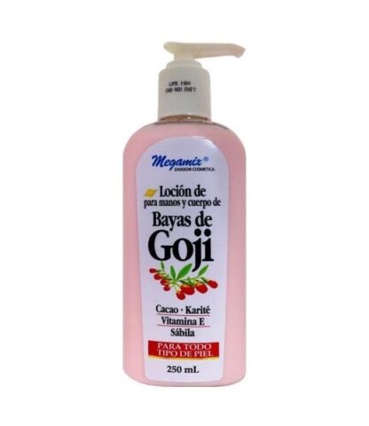 LOCION PARA MANOS Y CUERPO DE BAYAS DE GOJI 250 ML CACAO KARITE V MEGAMIX