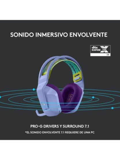 LOGITECH AUDIFONOS GAMER G733 7.1 PARA PS4-PC INALAMBRICO USB LILA - Image 4