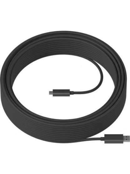 LOGITECH CABLE USB A MACHO - USB C MACHO 25 METROS NEGRO