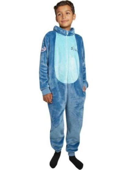MAMELUCO STITCH CAPUCHA ESMONTABLE AZUL DISNEY