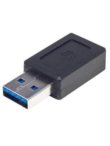 MANHATTAN ADAPTADOR USB C 3.1 HEMBRA - USB A MACHO NEGRO