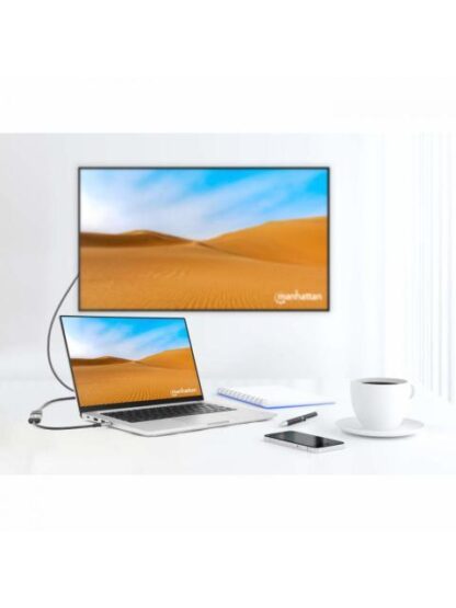 MANHATTAN ADAPTADOR USB C MACHO - HDMI HEMBRA NEGRO-PLATA - Image 6