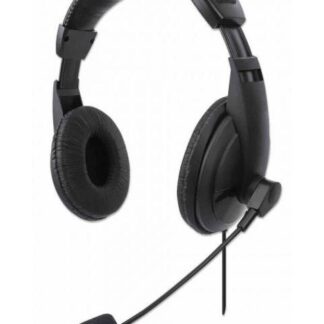 MANHATTAN AUDIFONOS CON MICROFONO 179843 ALAMBRICO 1.5 METROS USB NEGRO