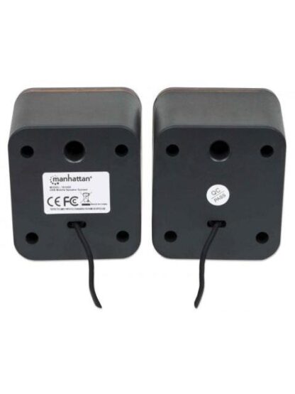 MANHATTAN BOCINAS PARA COMPUTADORA SERIE 2600 USB CUBO ALAMBRICO 3W RMS NEGRO - Image 4