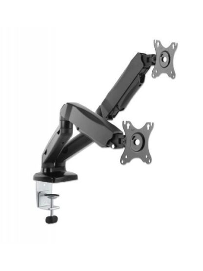 MANHATTAN BRAZO DE ESCRITORIO PARA 2 MONITORES 13-27 MAX 9KGS NEGRO