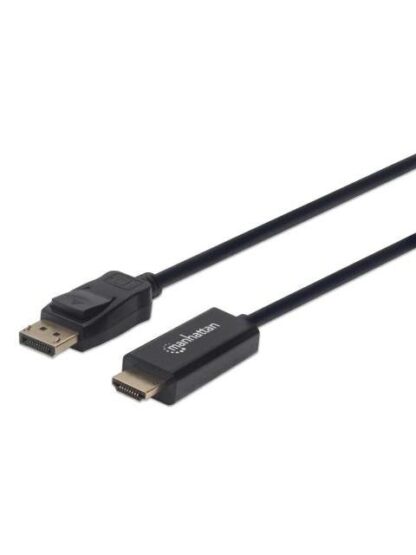 MANHATTAN CABLE DISPLAYPORT 1.1 MACHO - HDMI MACHO 1080P 1.8 METROS NEGRO