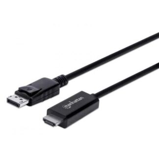 MANHATTAN CABLE DISPLAYPORT 1.2 MACHO - HDMI MACHO 1.8 METROS 4K 60HZ NEGRO