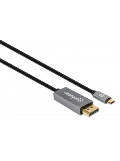 MANHATTAN CABLE DISPLAYPORT 1.4 MACHO - USB-C MACHO 8K 60HZ 2 METROS NEGRO - Image 2