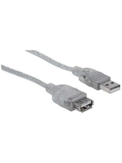 MANHATTAN CABLE EXTENSION DE ALTA VELOCIDAD USB 2.0 USB A MACHO - USB A HEMBRA 4.5 METROS PLATEADO - Image 2