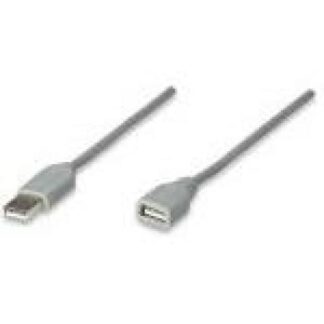 MANHATTAN CABLE EXTENSION USB MACHO - USB HEMBRA 3 METROS GRIS