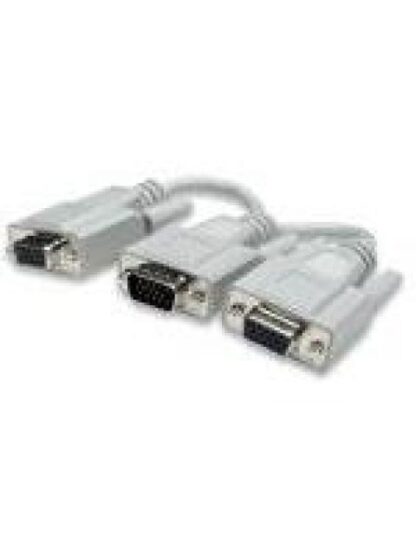 MANHATTAN CABLE HD15 MACHO - 2X HD15 HEMBRA 15CM BLANCO
