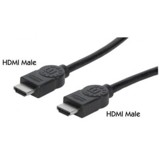 MANHATTAN CABLE HDMI DE ALTA VELOCIDAD CON CANAL ETHERNET HDMI MACHO - HDMI MACHO 4K 30HZ 3 METROS NEGRO