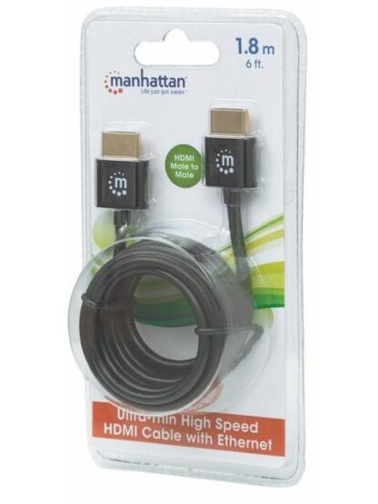 MANHATTAN CABLE HDMI MACHO - HDMI MACHO 4K 60HZ 1.8 METROS NEGRO - Image 6