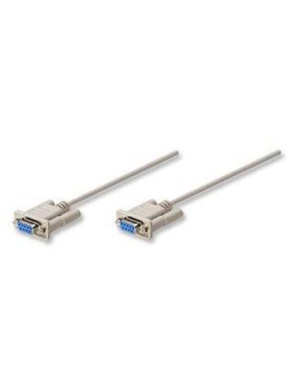 MANHATTAN CABLE SERIAL DE MODEM NULO DB9 HEMBRA - DB9 HEMBRA 1.8 METROS GRIS
