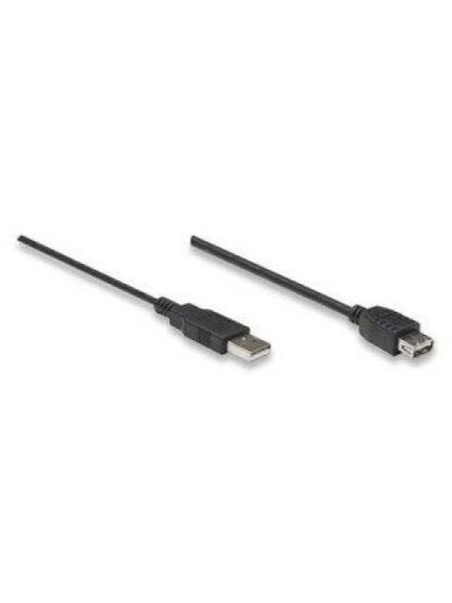 MANHATTAN CABLE USB 2.0 A MACHO - USB 2.0 A HEMBRA 1.8 METROS NEGRO - Image 2