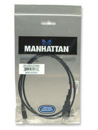 MANHATTAN CABLE USB 2.0 USB A MACHO - MINI USB B MACHO 1 METRO NEGRO - Image 2