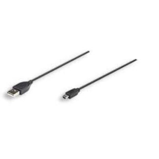 MANHATTAN CABLE USB 2.0 USB A MACHO - MINI USB B MACHO 3 METROS NEGRO