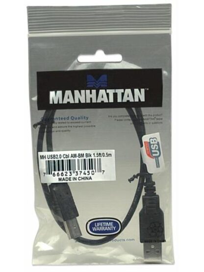 MANHATTAN CABLE USB A - USB B 50CM NEGRO - Image 5