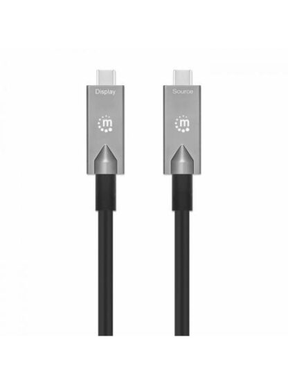 MANHATTAN CABLE USB C MACHO - USB C MACHO 10 METROS GRIS-NEGRO - Image 3