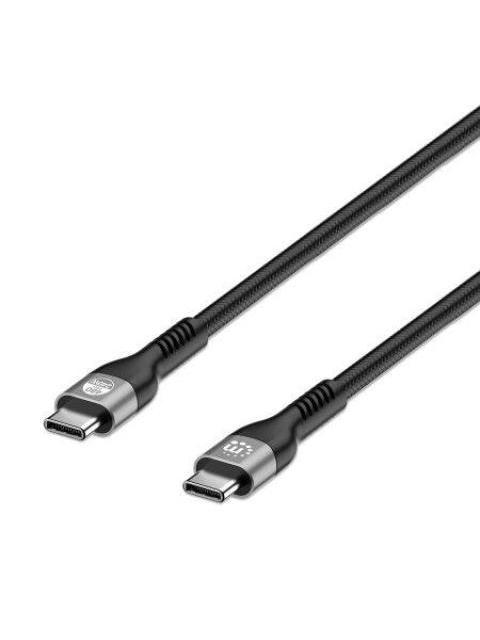 MANHATTAN CABLE USB-C MACHO - USB-C MACHO 2 METROS NEGRO