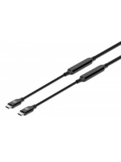 MANHATTAN CABLE USB C MACHO - USB C MACHO 5 METROS NEGRO