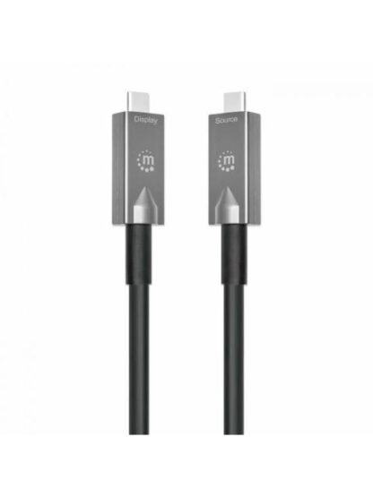 MANHATTAN CABLE USB C MACHO - USB C MACHO 7.5 METROS GRIS-NEGRO - Image 4