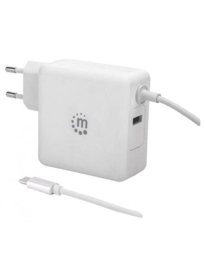 MANHATTAN CARGADOR DE PARED UNIVERSAL 60W USB C 1X USB A BLANCO - Image 2