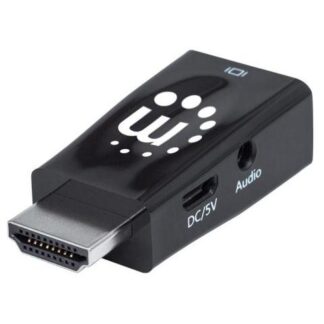 MANHATTAN CONVERTIDOR HDMI MACHO - VGA + 3.5MM HEMBRA NEGRO
