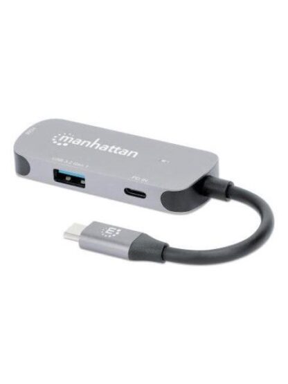 MANHATTAN DOCKING STATION 130707 USB C 1X USB 1X USB C 1X HDMI GRIS - Image 2