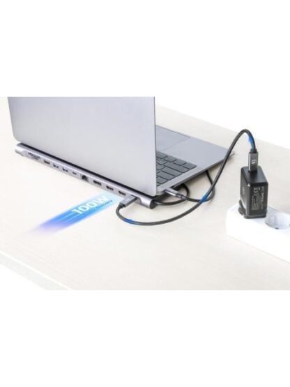 MANHATTAN DOCKING STATION 190305 2X USB 3.2 1X USB 2.0 1X USB-C 2X HDMI 1X DISPLAYPORT 1X USB-C PD 1X MICROSD 1X SD 1X RJ-45 1X 3.5MM PLATA - Image 8