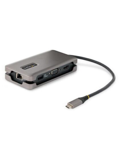 MANHATTAN DOCKING STATION DKT31CVHPD3 USB C HDMI VGA RJ-45 PLATA