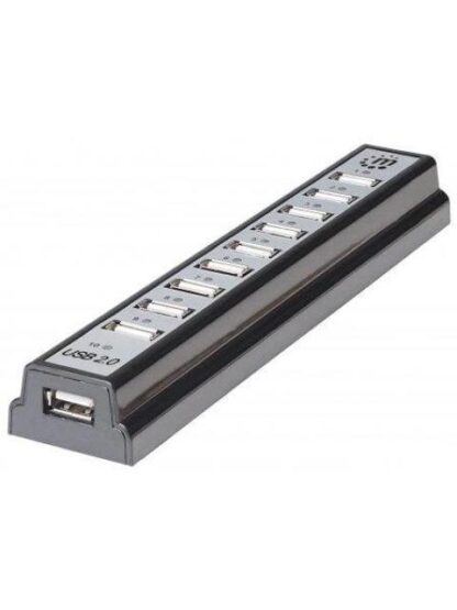 MANHATTAN HUB DE ESCRITORIO HI-SPEED USB 2.0 DE 10 PUERTOS 480 MBIT-S CON FUENTE