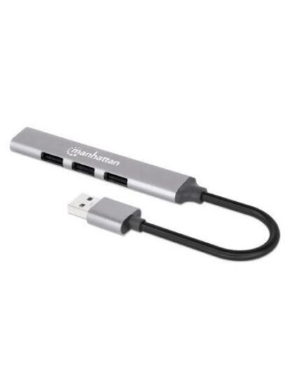 MANHATTAN HUB USB A 3.2 DE 3 PUERTOS 5000 MBIT-S GRIS