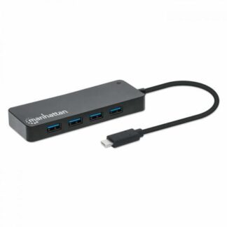 MANHATTAN HUB USB-C MACHO 7X USB-A 3.2 1X USB MICRO-B 5 GBIT-S NEGRO