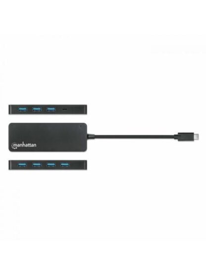 MANHATTAN HUB USB-C MACHO 7X USB-A 3.2 1X USB MICRO-B 5 GBIT-S NEGRO - Image 4