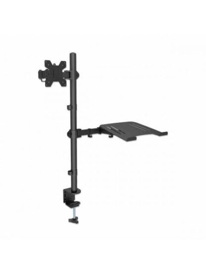 MANHATTAN SOPORTE 462136 PARA ESCRITORIO COMBINADO CON BRAZO PARA MONITOR Y SOPORTE PARA LAPTOP 13 A 32 HASTA 8 KG NEGRO - Image 2