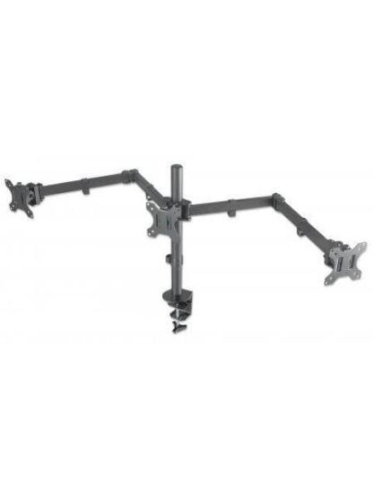 MANHATTAN SOPORTE DE MESA PARA 3 MONITORES 13 - 27 21KG NEGRO