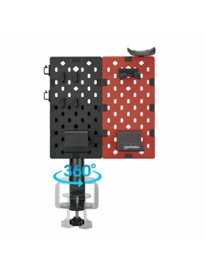 MANHATTAN SOPORTE PARA ESCRITORIO CON TABLERO ORGANIZADOR HASTA 1.5KG NEGRO-ROJO - Image 2