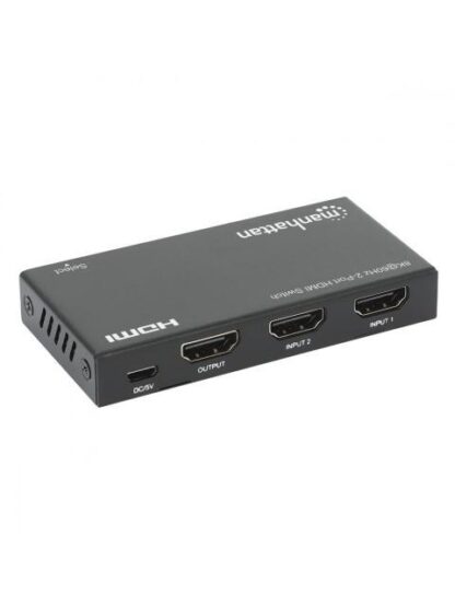 MANHATTAN SWITCH HDMI DE 2 PUERTOS 3X HDMI HEMBRA NEGRO - Image 2