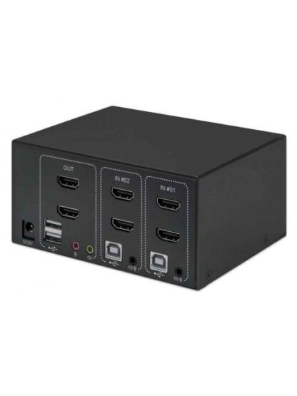 MANHATTAN SWITCH KVM 153522 2X USB 4X HDMI - Image 4